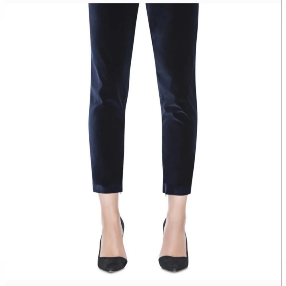 Alice + Olivia Macey Navy Blue velvet Pant Size 0 - Picture 5 of 8